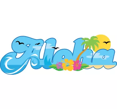Aloha vægklistermærke - TenStickers