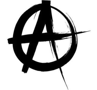 Anarchist Symbol Logo Sticker - TenStickers
