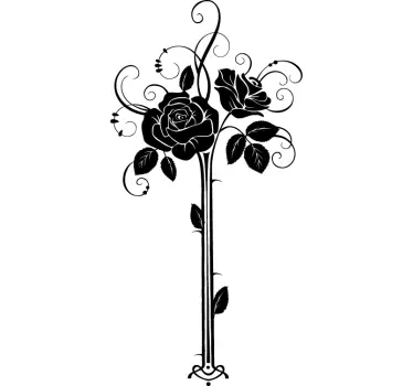 Art deco roser dekal - TenStickers