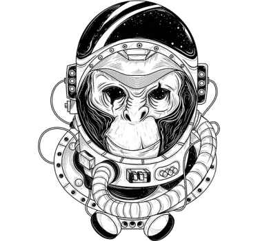 Astronaut abe videnskab vægklistermærke - TenStickers