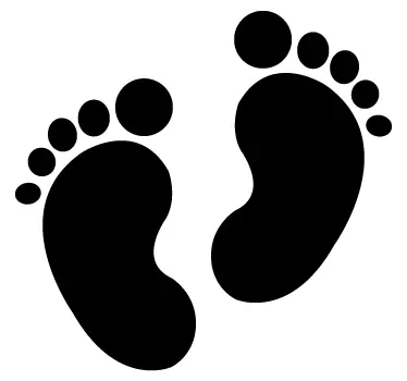 Baby fodspor vægklistermærke - TenStickers