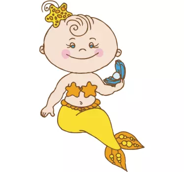 Baby havfrue børn klistermærke - TenStickers