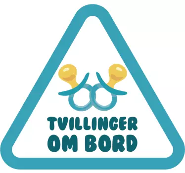 Baby tvillinger ombord køretøj klistermærke - TenStickers