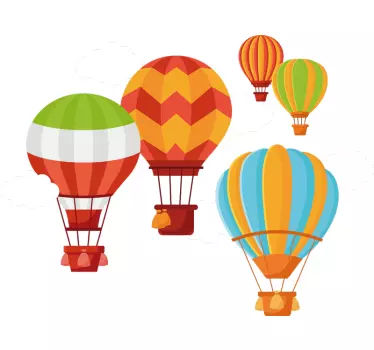 Babyroom air balloons hjemmemur klistermærke - TenStickers