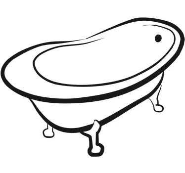 Badekar vægklistermærke - TenStickers
