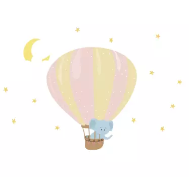 Ballon elefant illustration vægkunst - TenStickers