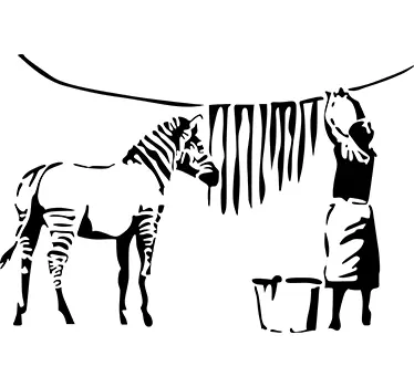 Banksy Zebra sticker - TenStickers