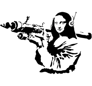 Banky mona lisa missil klistermærke - TenStickers