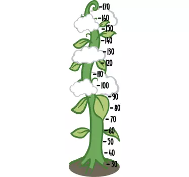 Beanstalk højde diagram væg klistermærke - TenStickers