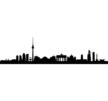 Berlin skyline vægklistermærke - TenStickers