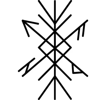 Beskyttelse rune linje mærkat - TenStickers