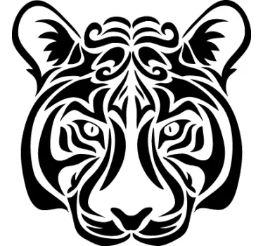 Bilklæbende tigerhoved - TenStickers