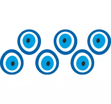 Blå øjne kantbånd wallsticker - TenStickers