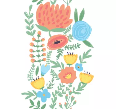 Blomster dørmærkat - TenStickers
