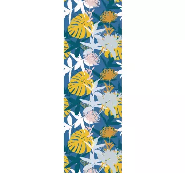Blomster dørrammer klistermærke - TenStickers
