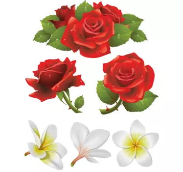Blomster mærkat samling - TenStickers