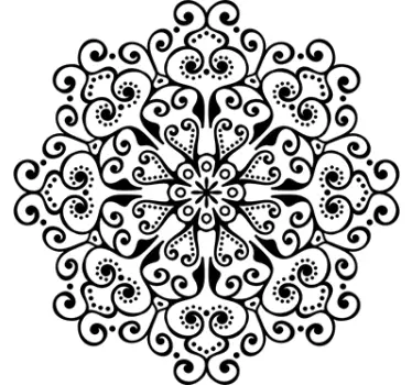 Blomster mandala dekorative vægmaleri - TenStickers