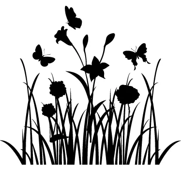 blomster sommerfugl sticker - TenStickers