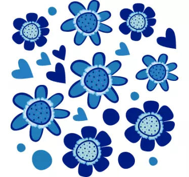 Klistermærke til bil med blomsterprint - TenStickers
