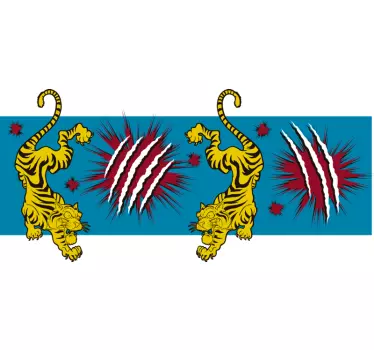 Border tiger border sticker - TenStickers