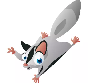 Børn, der flyver, egern, mærkat - TenStickers