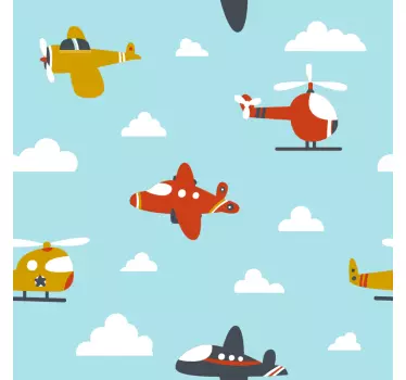 Børns himmel og fly møbler mærkat - TenStickers