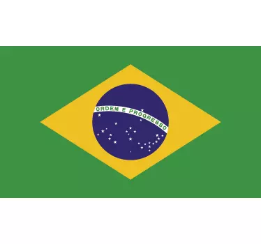 Brazil flag mærkat - TenStickers