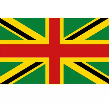Britisk og jamaicansk flag mærkat - TenStickers