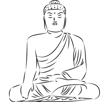 Buddha disposition vægklistermærke - TenStickers