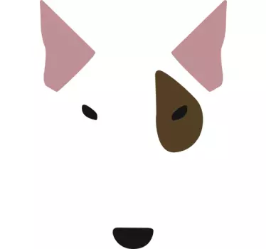 Bull terrier ansigt klistermærke - TenStickers