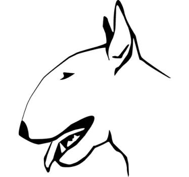 Bull terrier vægoverføringsbillede - TenStickers