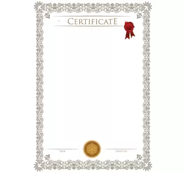 Certifikat whiteboard klistermærke - TenStickers