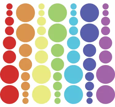 Cirkel regnbue klistermærke - TenStickers