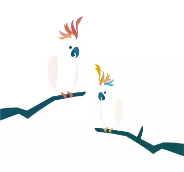 Cockatoo fugl væg klistermærke - TenStickers