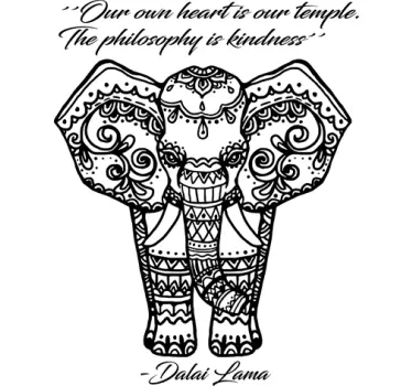Dalai lama elefant citat dekal - TenStickers