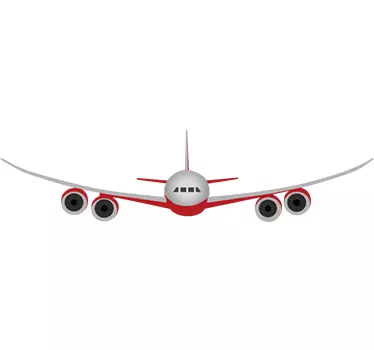 Dekorativ airliner vinylklistermærke - TenStickers