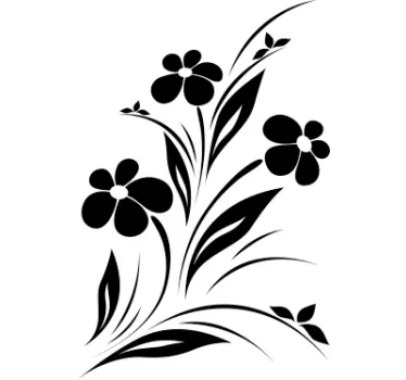 Dekorativ corsage blomster væg klistermærke - TenStickers
