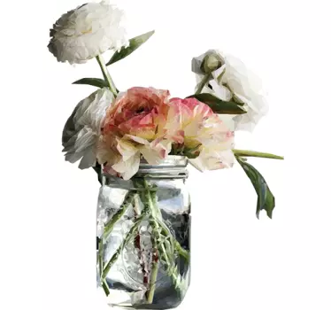 Dekorativ geometrisk blomster sticker - TenStickers