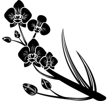 Dekorativ orkidé klistermærke - TenStickers