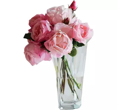 Dekorativ rose buket sticker - TenStickers