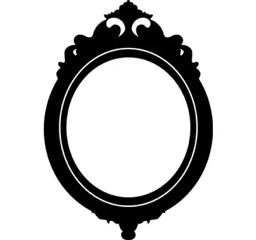 Dekorativ vintage spejl vægklistermærke - TenStickers