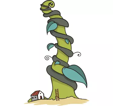 Donkraft og beanstalk-vægklistermærke - TenStickers