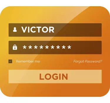 Dør login dør klistermærke - TenStickers