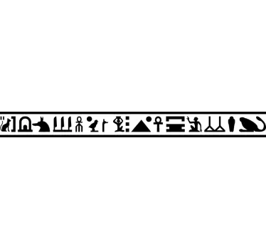 Egyptisk hieroglyfi grænsemærkat - TenStickers