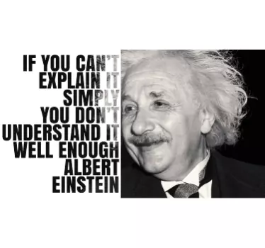 Einstein quote wallsticker - TenStickers