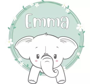 Wallstickers til børn Elefant dørklistermærke - TenStickers