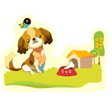 Eng hund vægmaleri - TenStickers