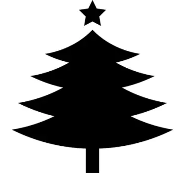 Enkel juletræ væg klistermærke - TenStickers