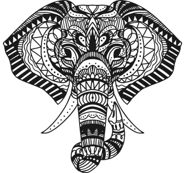 Etnisk elefant vilde dyr klistermærke - TenStickers