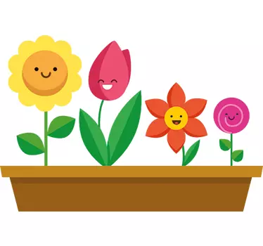 Familie af daisy´s vægklistermærke - TenStickers